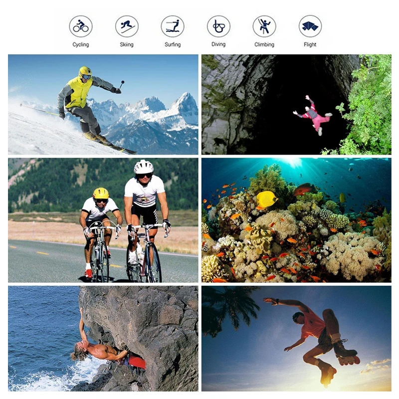Mini Action camera UHD diving recorder cycle record waterproof helmet record wide Angle underwater outdoor sports camera