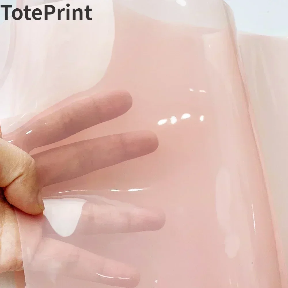 Tote Print Jelly Color vinyl roll TPU Transparent faux leather fabric for DIY sewing mackintoshes Home Hair Clip bag material