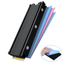 High-Performance M.2 SSD Heatsink with Thermal Silicone Pads (Black)