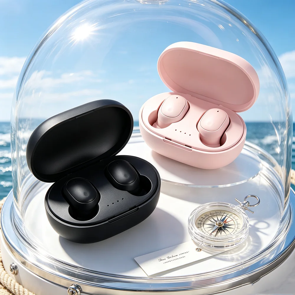 Compact Wireless Bluetooth Earbuds with Enhanced Sound and Secure Fit