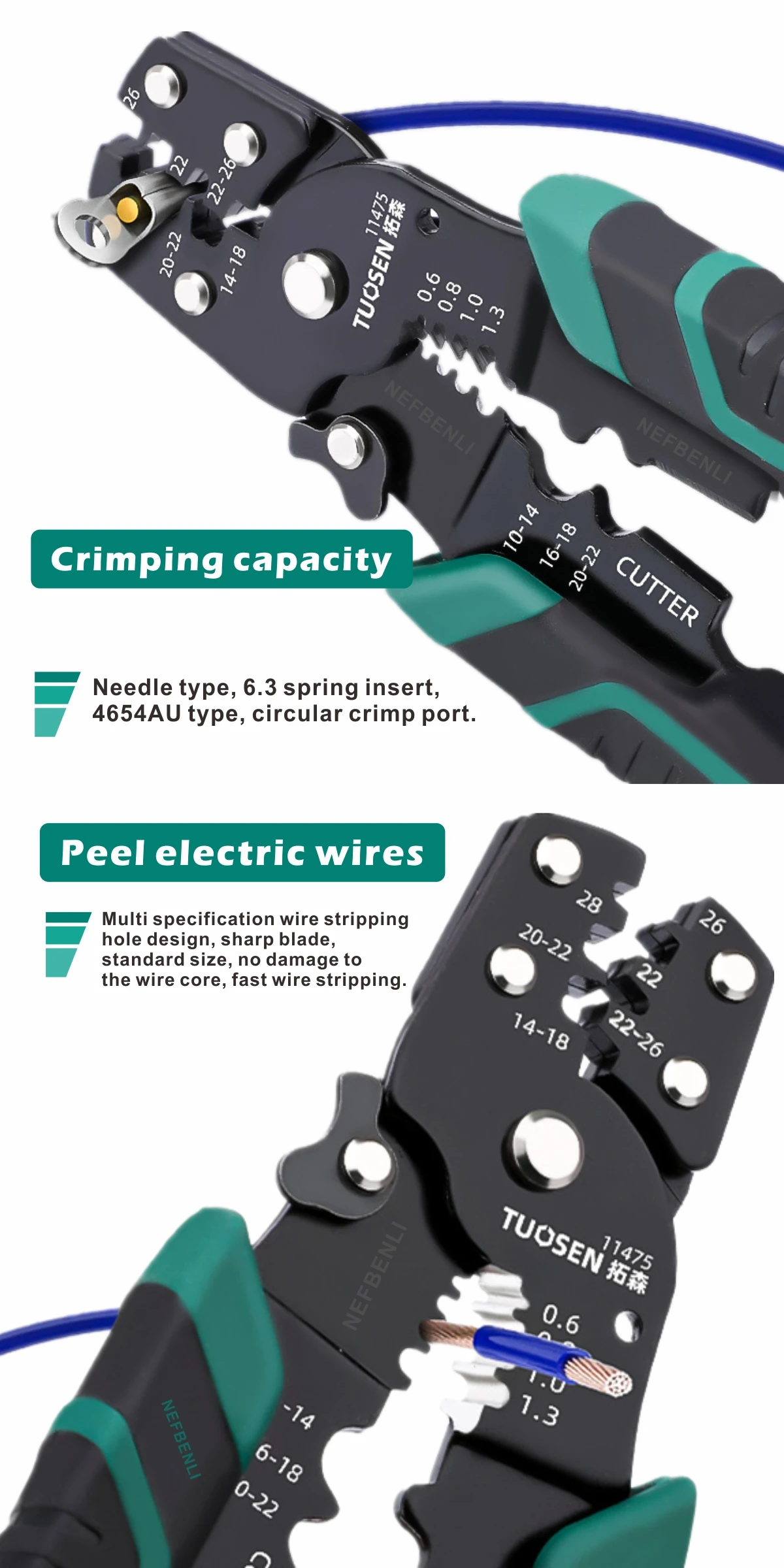 Terminal Connector, 0.5-4mm Cable Clamp, Conector de fio elétrico