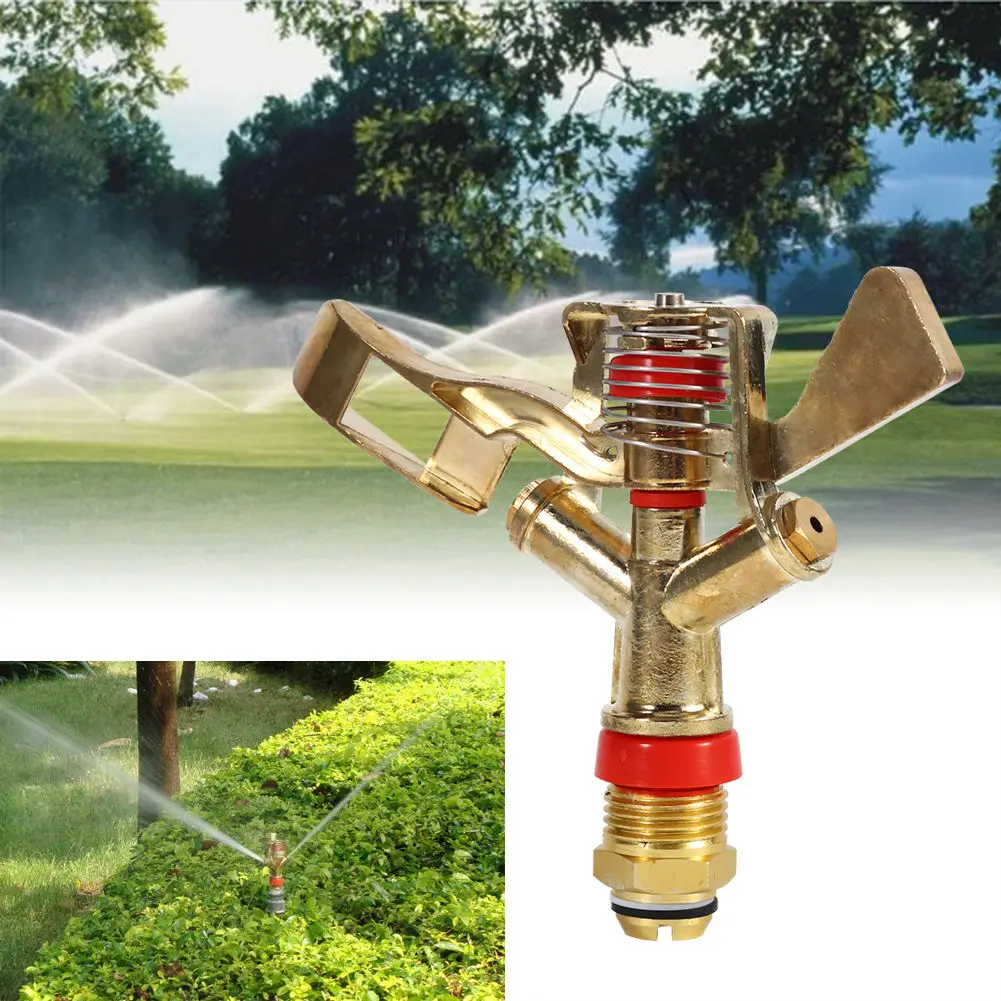 

1 Pcs 1/2 Inch Male Zinc Alloy Rotate Rocker Arm Water Sprinkler Spray Nozzle 360 Degree Lawn Garden Irrigation Sprinkler