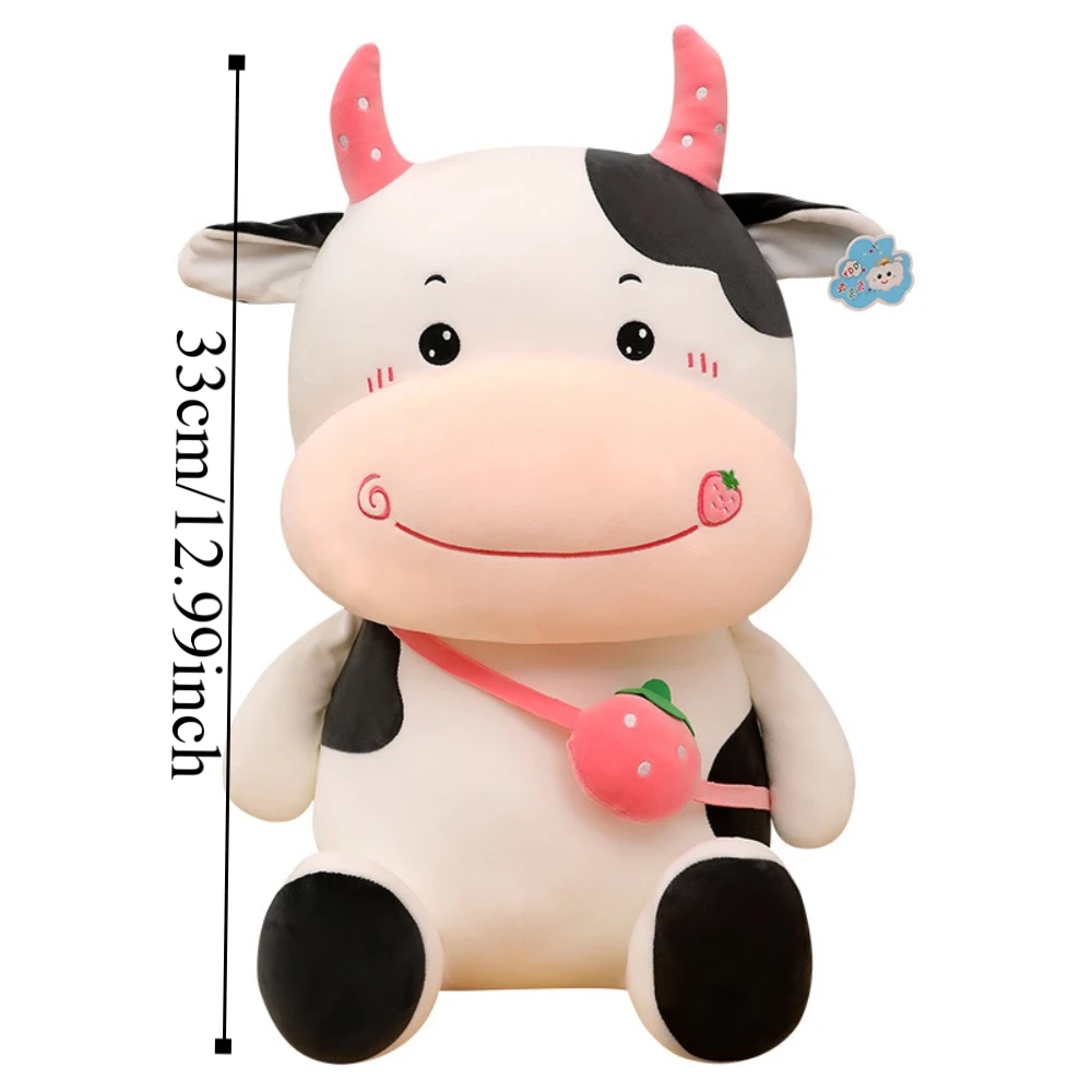 Cartoon Animal Milk Cow Cattle Simulation Cow Fluffy Soft 's Accompany Dolls Home Decor