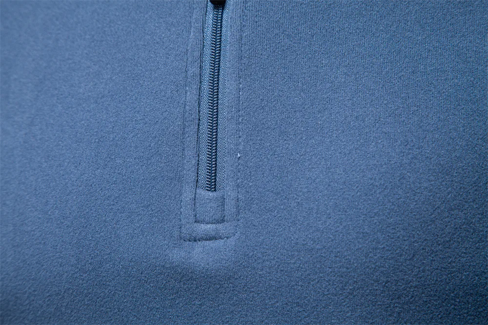 2025 New Men Stand-Up Collar Half-Zip Soft Shell Sweatshirt Long Sleeve Breathable Warm Pullover Casual Streetwear Jacket
