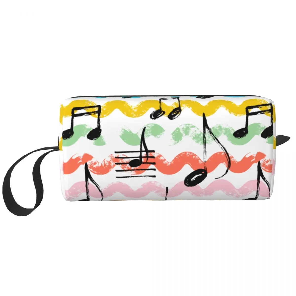 

Music Notes Waves Musical Note Signs Makeup Bag Pouch Cosmetic Bag for Men Women Toiletry Bags Storage Pouch Bag