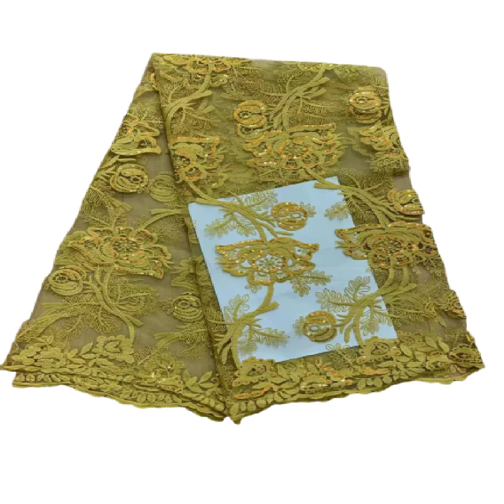 

Нигерийская кружевная ткань с блестками для свадьбы 2023 Высококачественная Вышивка Тюль Кружево французская африканская кружевная ткань