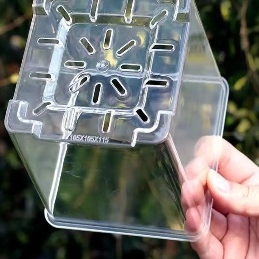 Clear Acrylic Square Planter with Drainage and Breathable Design