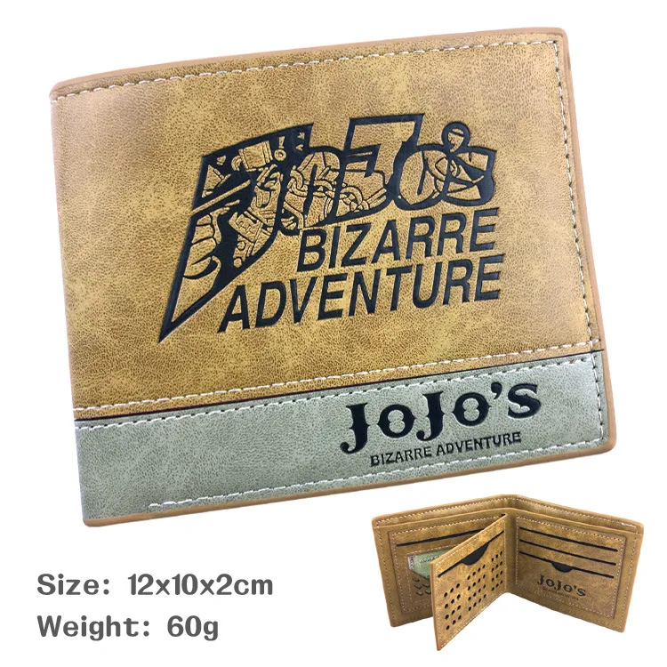 Anime JoJo Bizarre Adventure Wallet Khaki Coin Purse Card Holder