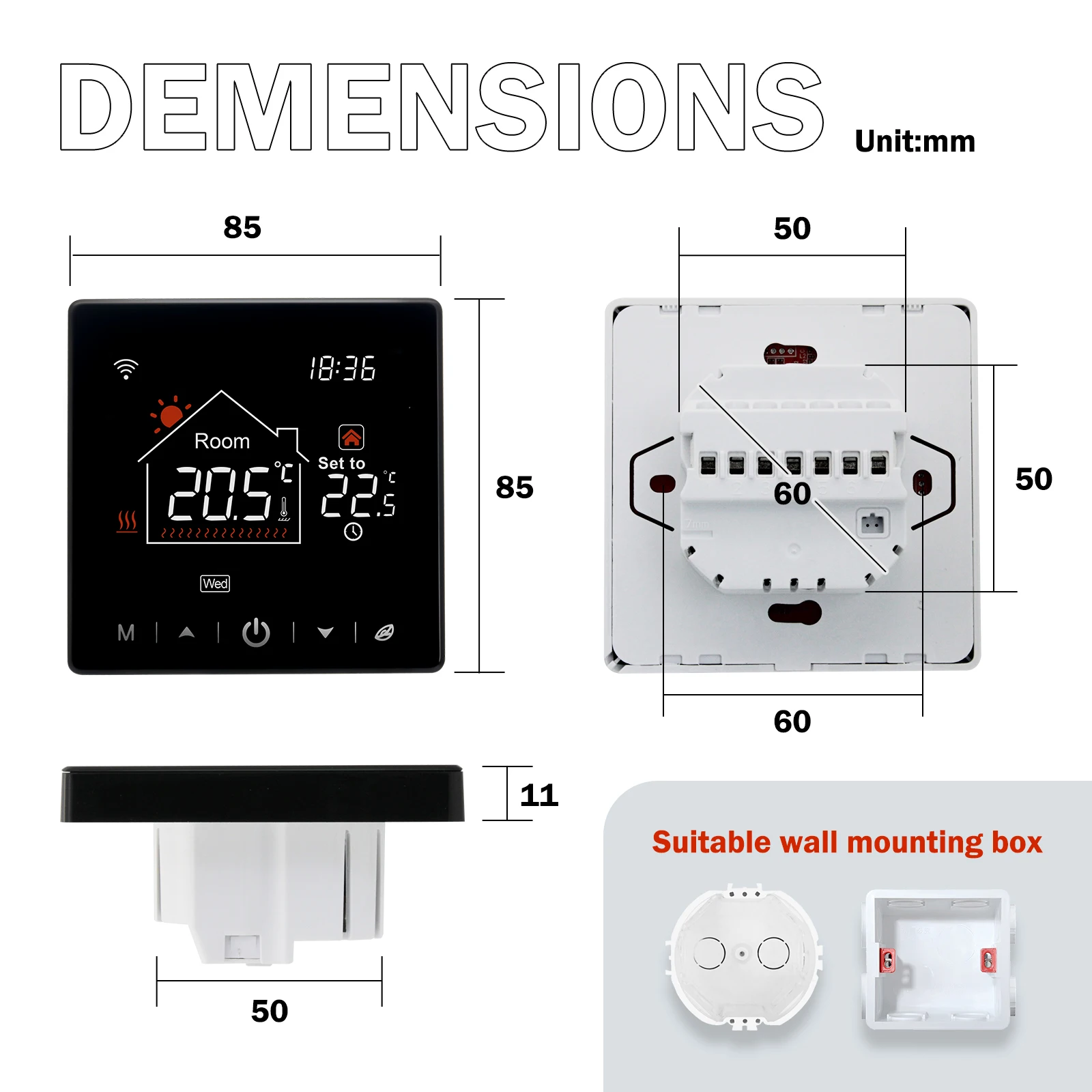 Beok Tuya WIFI Heating Thermostat for Water/Electric Floor Heating Warm Underfloor Temperature Controller Smart Home Alexa