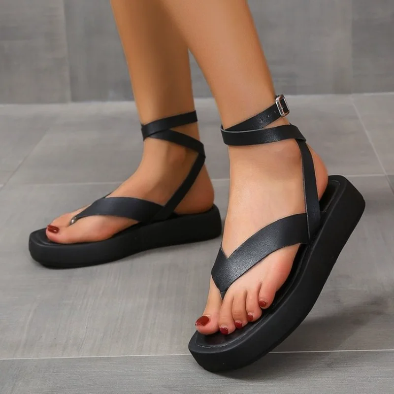 2023 Summer New Thick soled Sandals Women's Platform Thick soled Slip