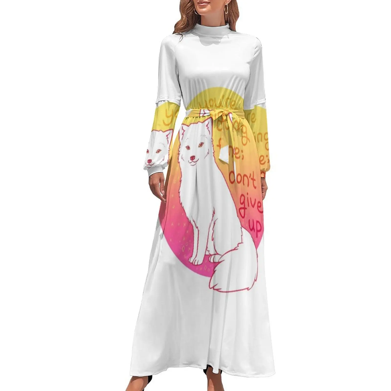 

Don't Give Up Encouraging Arctic Fox Long Dress Long dress purple dress