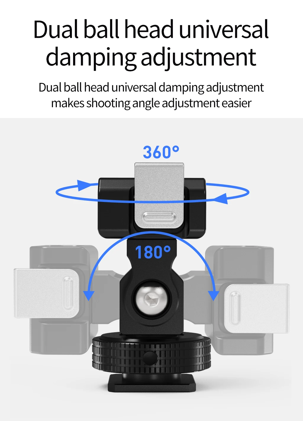 Magnetischer Kaltschuh-Adapter mit Schnellverschluss 360° ° Dämpfung einstellbar 1/4 Zoll für DJI Osmo Action 5Pro 4 3 2 Kamera-Fahrradlenkerhalterung – Detail 4
