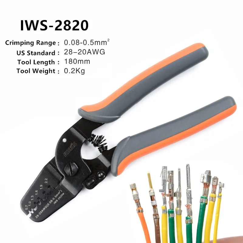 IWISS IWS-2820 JST-XH Connectors kit mini hand crimping pliers set Crimping Tools for JAM, Molex, Tyco, JST Terminals 2