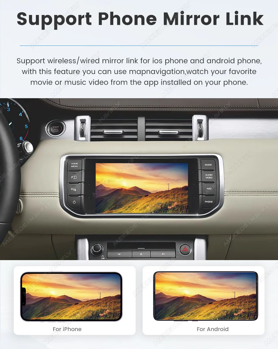 MEKEDE Plug-and-Play Wireless CarPlay Android Auto Upgrade Carplay Box für Land Rover Jaguar Discover, unterstützt Netflix und YouTube. – Detail 11