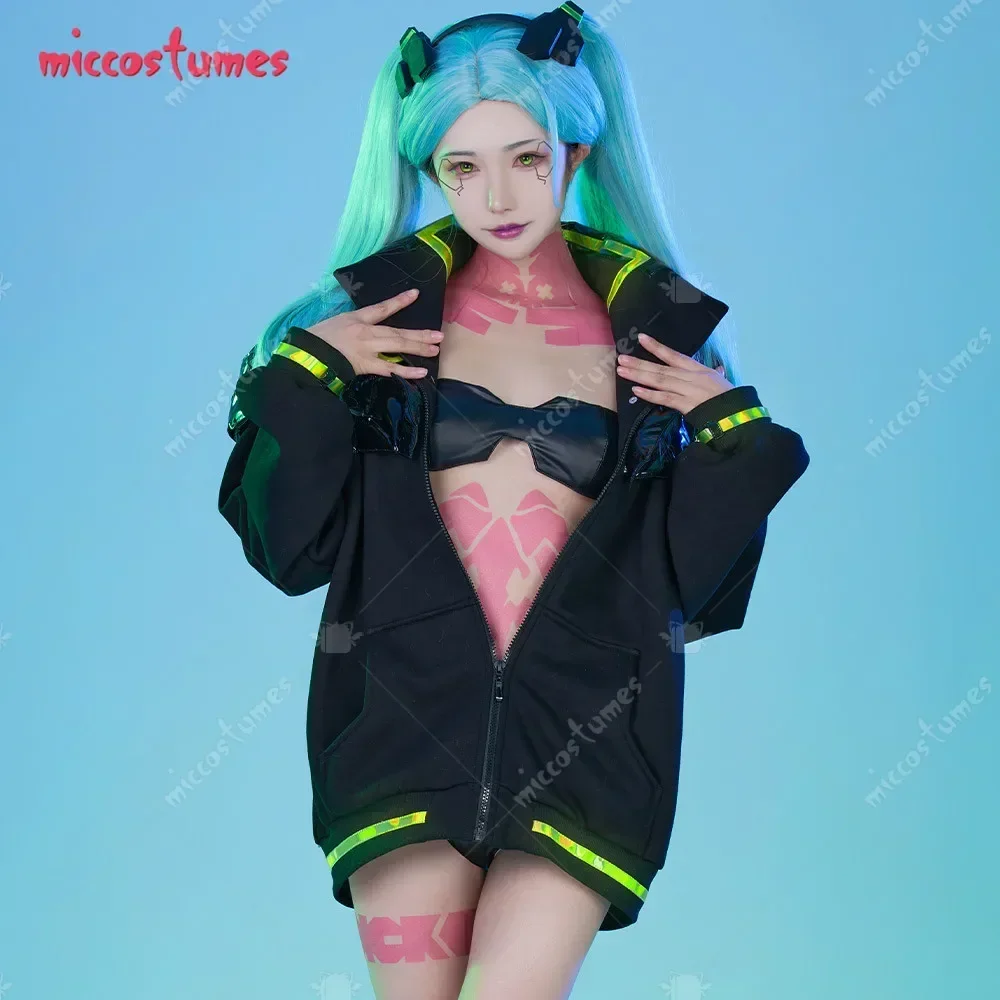 Miccostumes レディース ブラック コスプレ コスチューム ジャケット