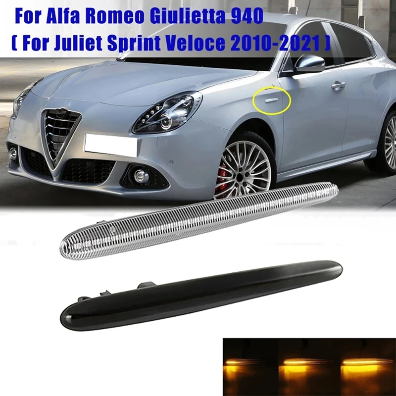 Per Alfa Romeo Giulietta 940 Giulietta Sprint Veloce 2010-2021 Led Dynamic Fender Side Marker Indicatore Di Direzione