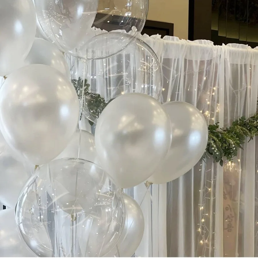10pcs 8/10/12/16/18/20/24/inch Transparent Bobo Balloon Clear Bubble Balloon For Wedding Birthday Party Decoration Helium Ballon