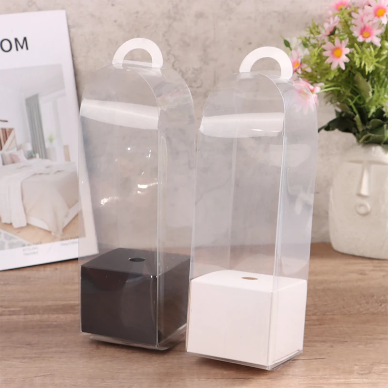 투명 장미 꽃 상자 플라스틱 케이크 포장 상자, 플로리스트 포장 상자, DIY 웨딩 발렌타인 데이 선물 상자, 1PC