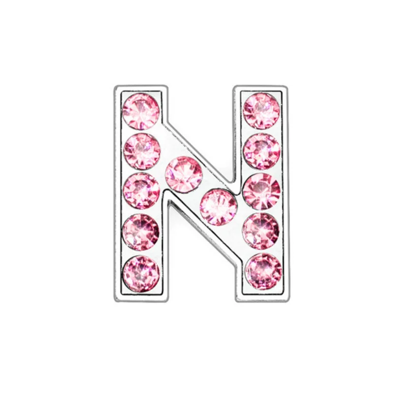 Elegant Pink Rhinestone Slide Letters