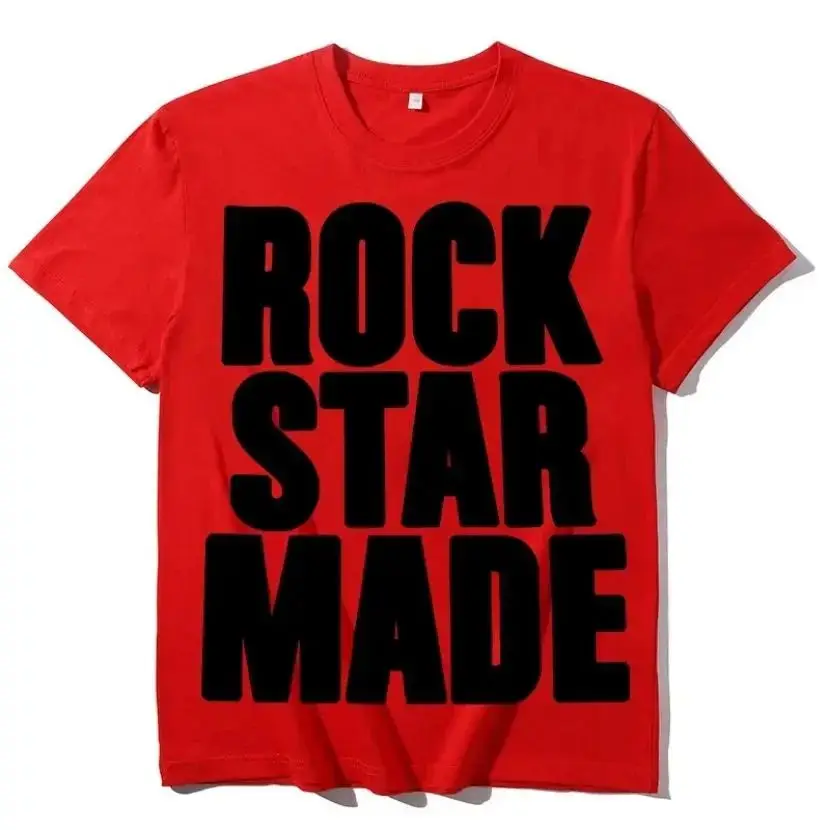 Rock Goth Fashion Men's Punk Grunge Hip Hop Rap Vintage Letter Print Short T-Shirt Casual Oversized Y2K Cotton Streetwear 5