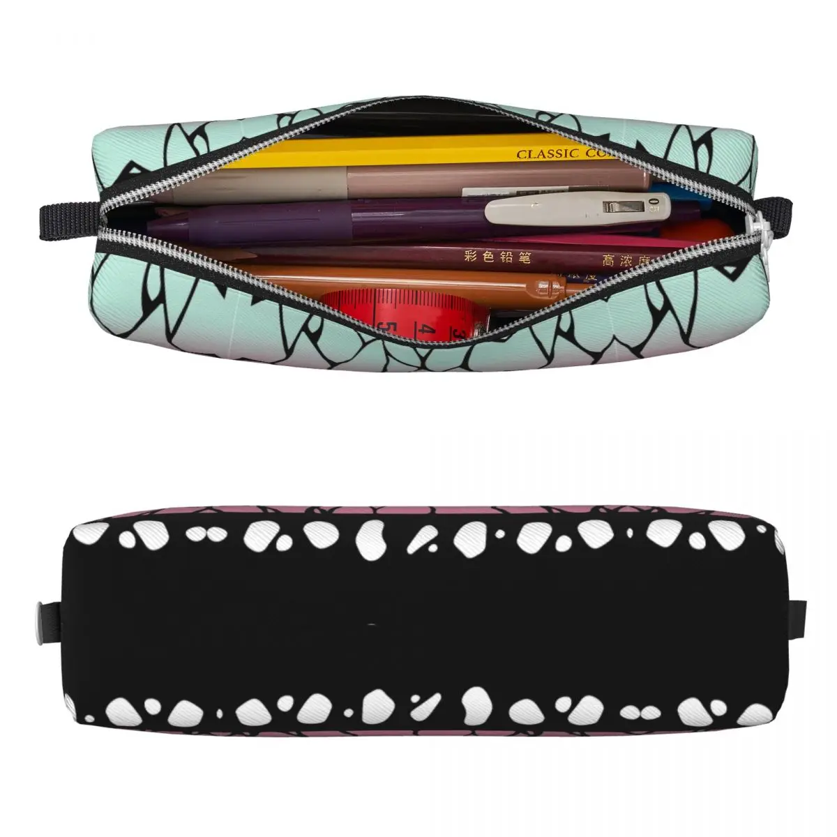 Demon Slayer Pencil Case Cute Kocho Shinobu Pen Box Bag Student Large Storage Students School Cosmetic Pencil Pouch