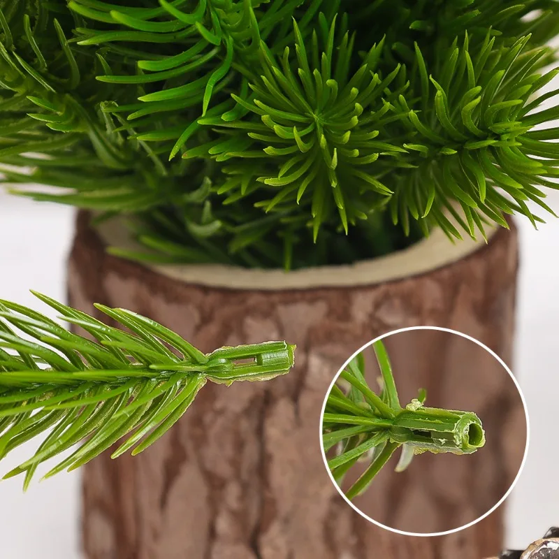 100/10Pcs Christmas Artificial Pine Needles Fake Pine Branches DIY Garland Green Leaves Plant Flowers Home Xmas Party Decoration