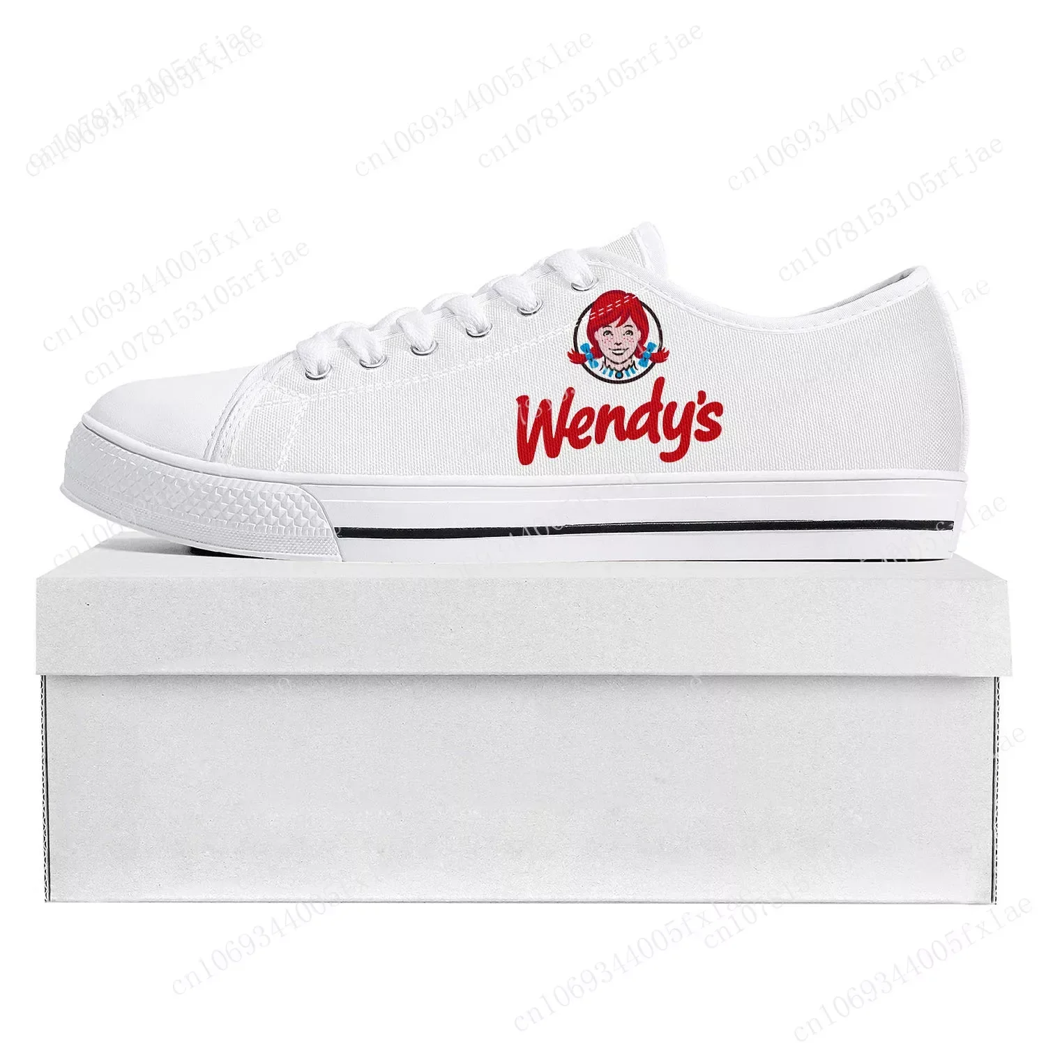 New Wendys Fast Food Restaurant Logo Low Top High Quality Sneakers Mens Womens Teenager Canvas Customized Sneaker Couple Shoes