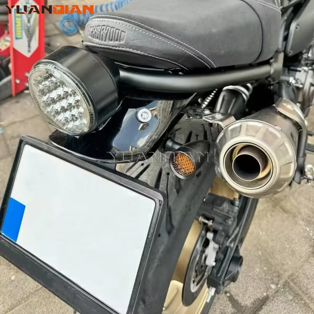 야마하 XSR700 XSR 700 2015 - 2024 2025 오토바이 액세서리 리어 테일 프레임 펜더 제거기용 번호판 홀더 브래킷
