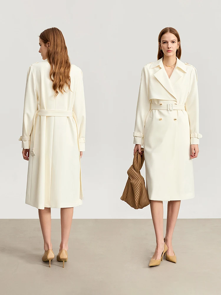 AMII Minimalist Army Wind Trench Coat For Women 2023 New