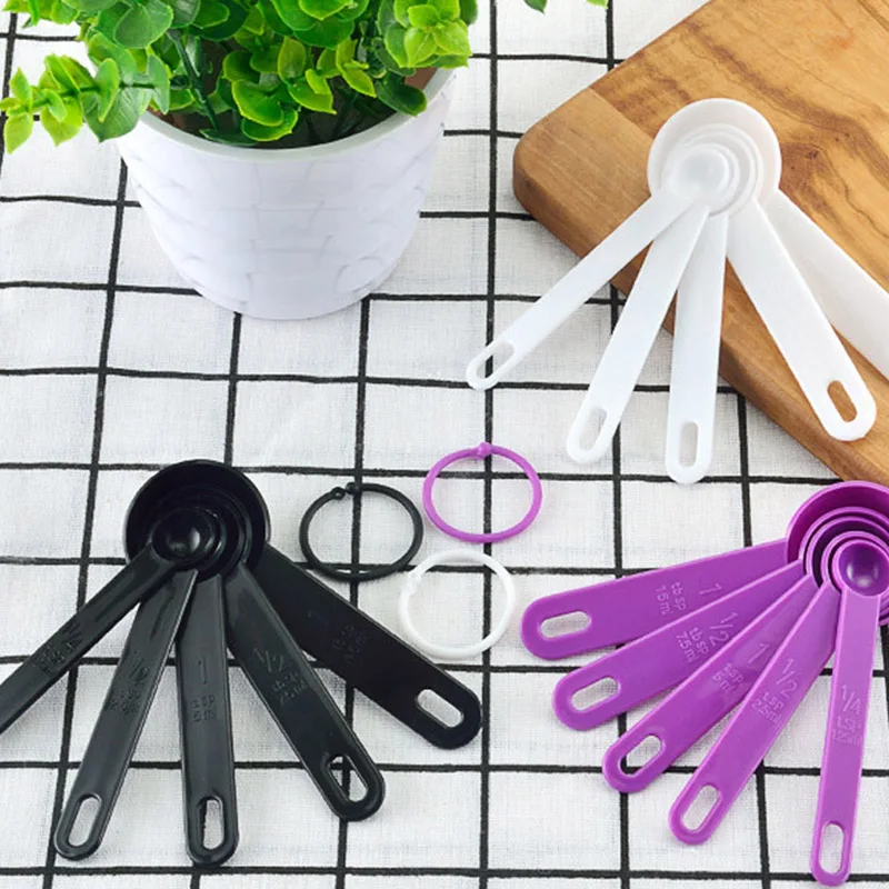 Kitchen Measuring Spoons Measuring Spoon Set Measuring Cup and Spoon Set Plastic Measuring Cup 5pcs/set Kitchen Measuring Spoon Measuring Cups Tools Portable Plastic Coffee Sugar Scoop Kitchen Gadgets