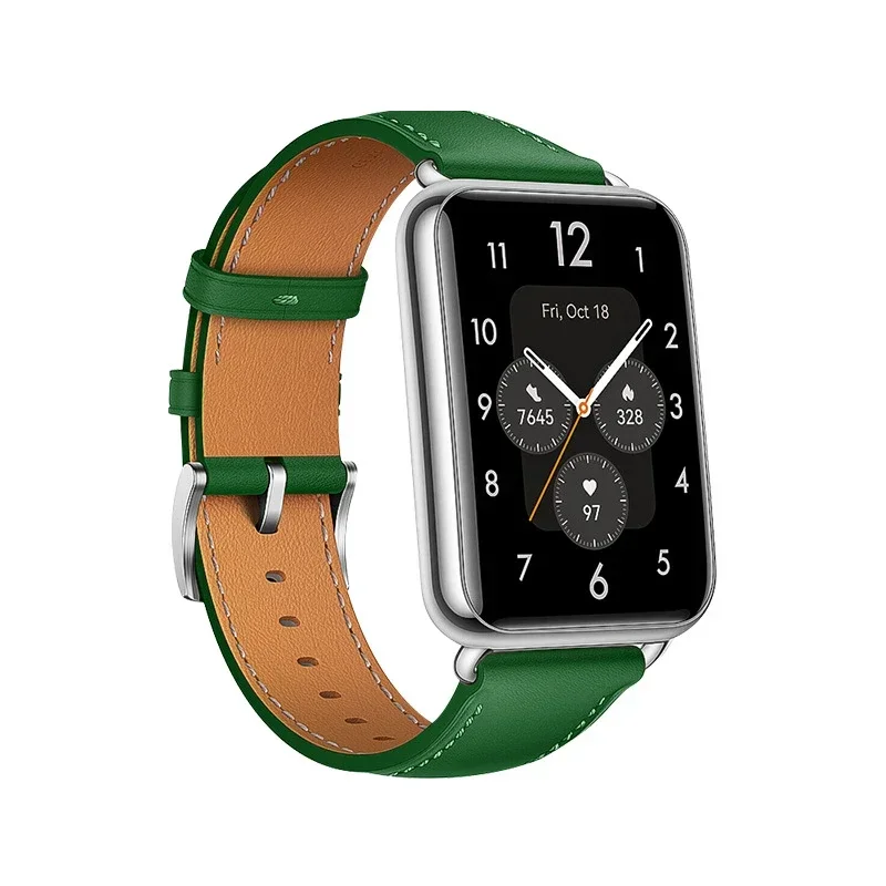 Lederband Für Huawei Uhr Fit 2 Smartwatch Band Ersatz Sport Armband retro Echte Armband Huawei Fit 2 Zubehör – Detail 15
