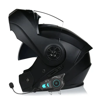 최신 헬멧 오토바이 블루투스 헤드셋, 풀 페이스 헬멧, DOT 승인, 오토바이 사이클링 헬멧