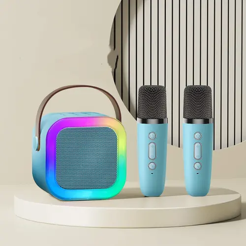 K12 Wireless Bluetooth Speaker with 2 Microphone RGB Portable Music Player Karaoke Machine for  Family Singing Children's Gifts - Image 9