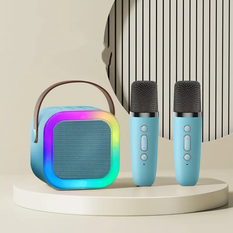 K12 Wireless Bluetooth Speaker with 2 Microphone RGB Portable Music Player Karaoke Machine for  Family Singing Children's Gifts - Image 9