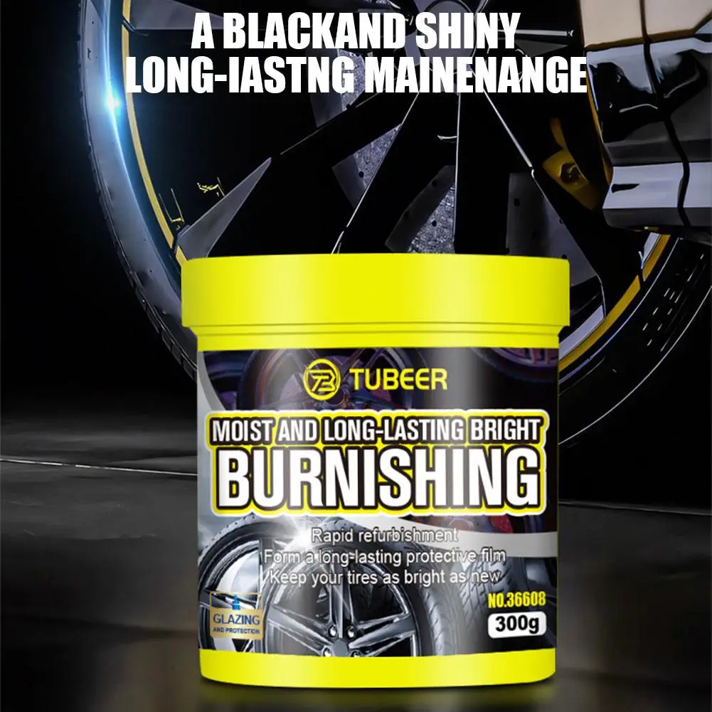 Long Lasting Tire Gloss Wax Car Tyre Gloss Blackening Car Supplies Wax Tire Refurbishment Cream Maintenance Detailing Vehic K7F5