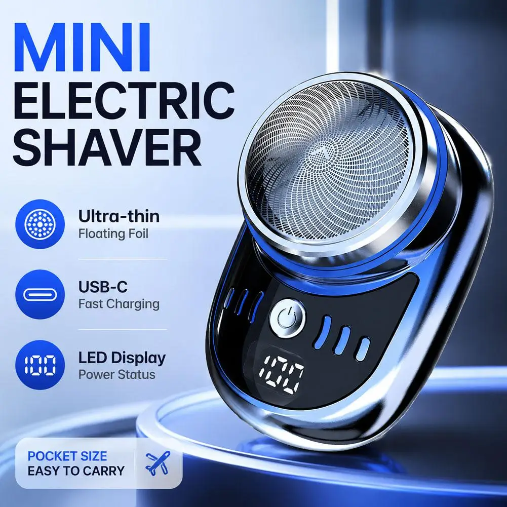 Portable Mini Electric Travel Shaver For Men Pocket Size Micro USB Rechargeable Painless Cordless Trimmer Knife Face_voghion.com