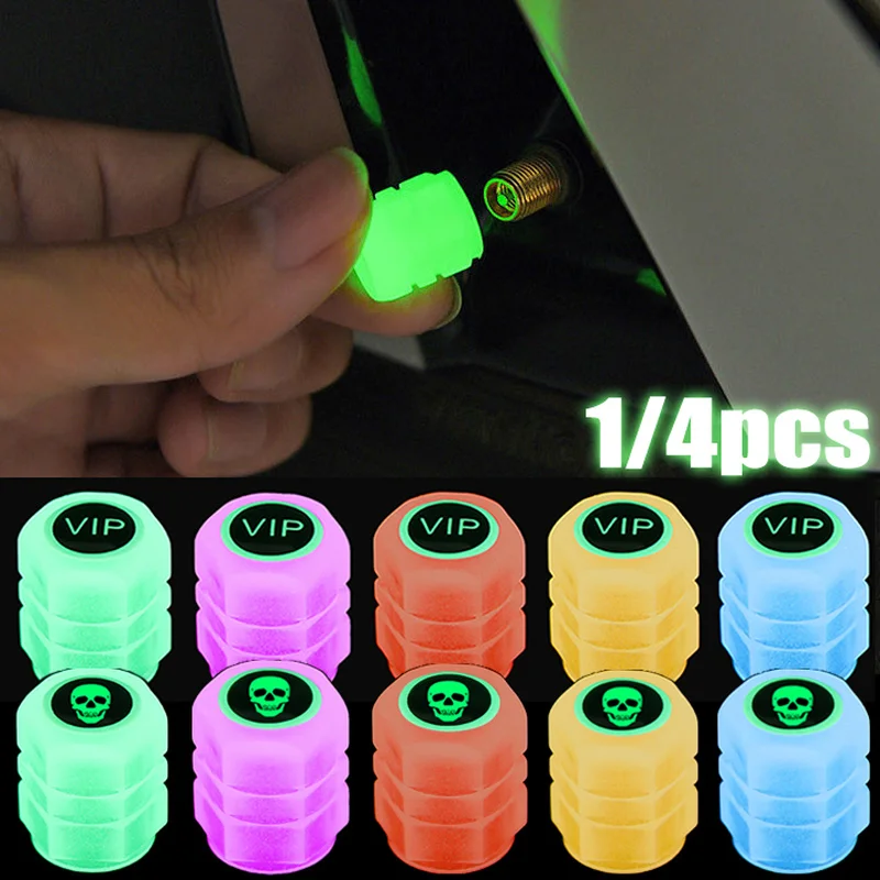 20 Pièces Bouchons De Valve Pneu Lumineux - Fluorescents - Universels Pour Voiture, SUV, Moto - Anti-poussière, Étanchéité Améliorée - 3