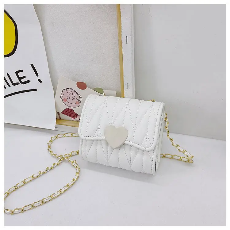Fashion Heart Baby Girls Small Shoulder Bags Kids Coin Purse