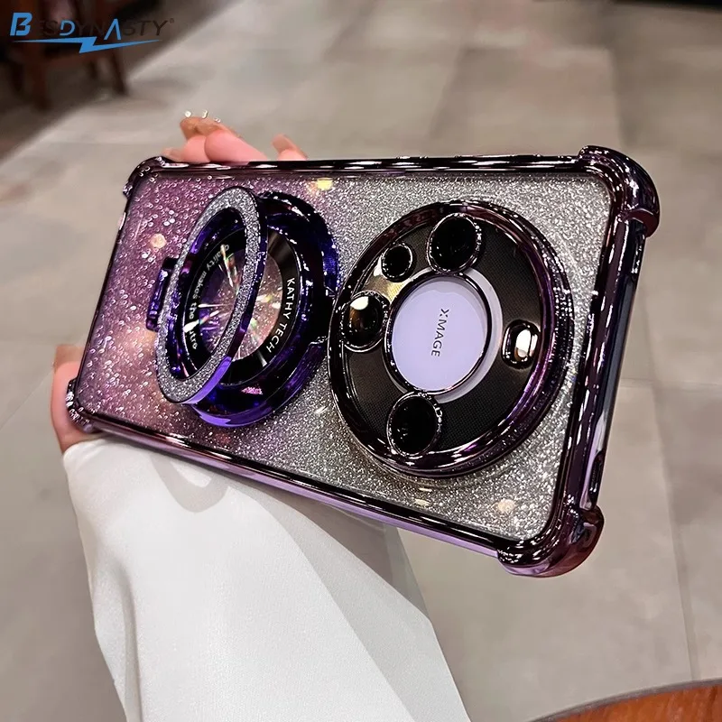 Shockproof Magnetic Bracket Plating Case Cover