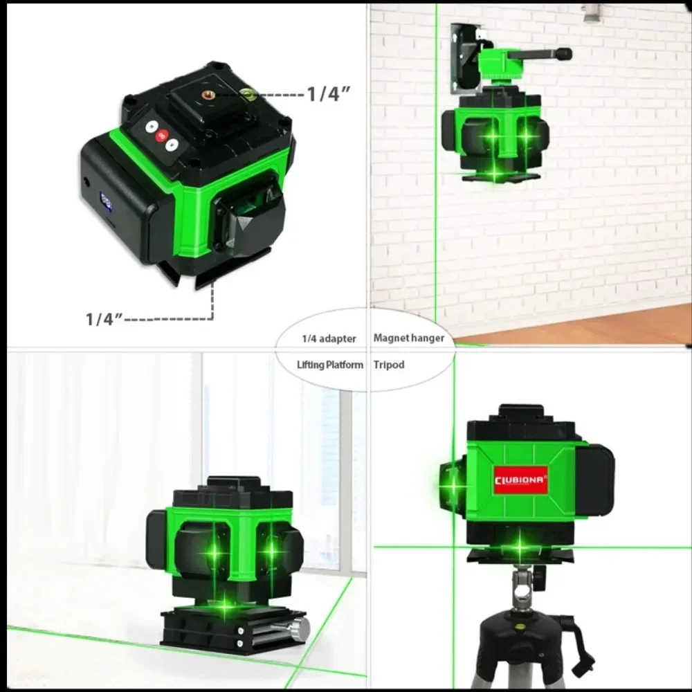 Power Tool Battery Rechargeable Battery 8500mAh Chargeable Laser Level Battery For 8/12/16 Lines Leveling Tool