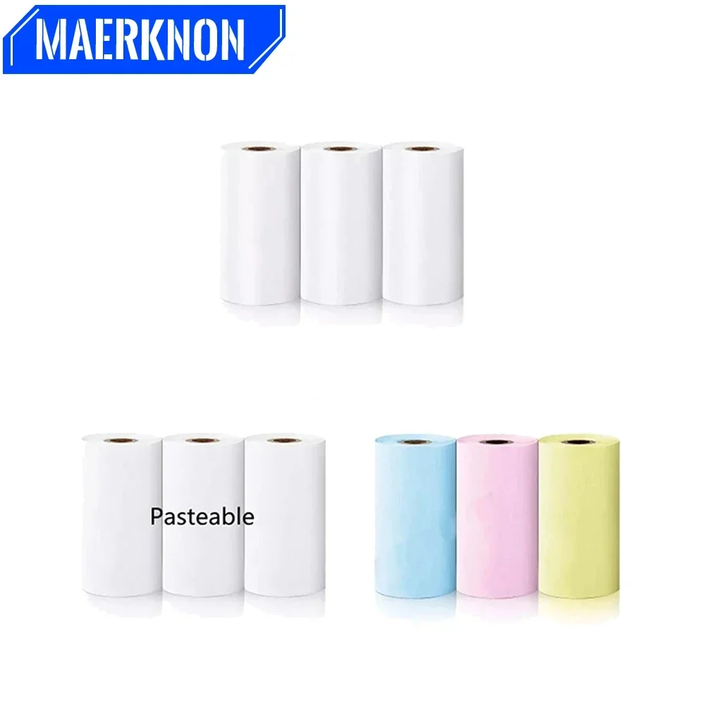 

Mini Printer Thermal Paper Label Sticker Colorful Adhesive Self-adhesive Paper for Wireless Bluetooth Photo Inkless Printer 57mm