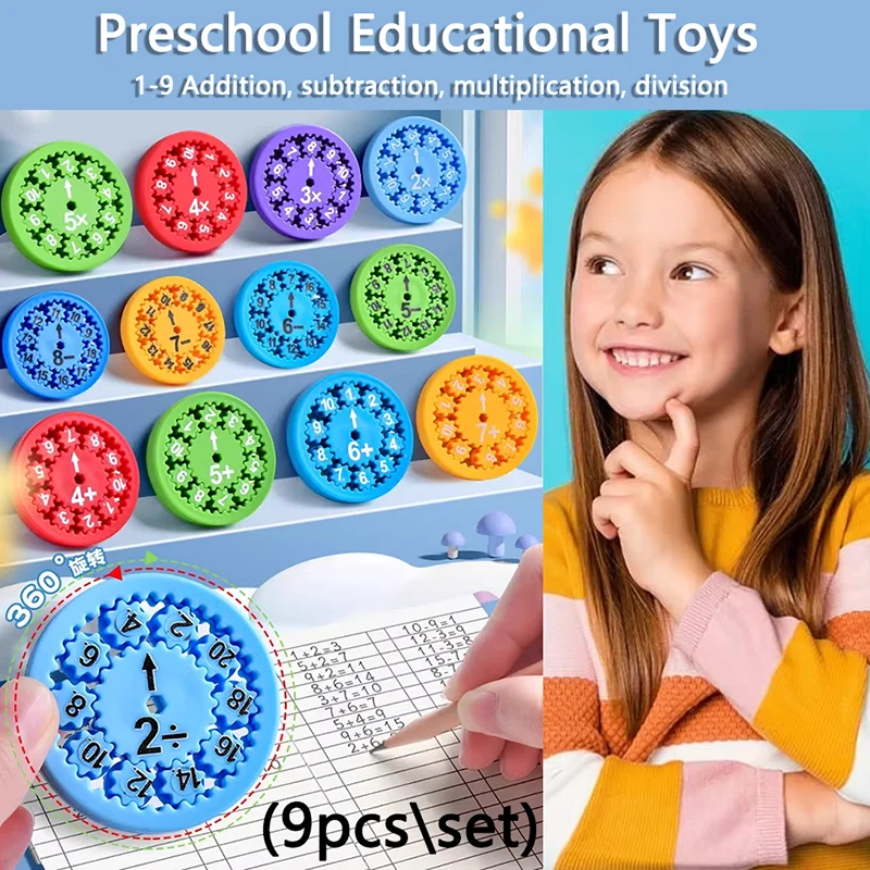 ABS Math Fidget Spinners Kids Toy for Preschool Education
