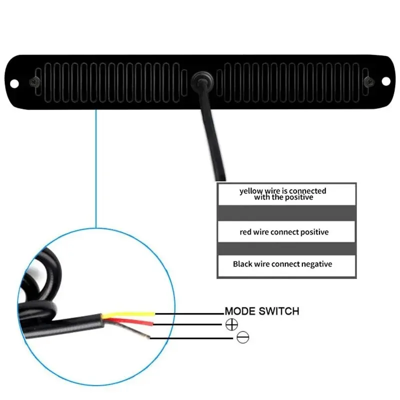 12V-24V 24LED LED Car Truck Body LED Luce laterale Avvertimento Luce di emergenza senza batteria per auto Van Truck Moto - immagine 5