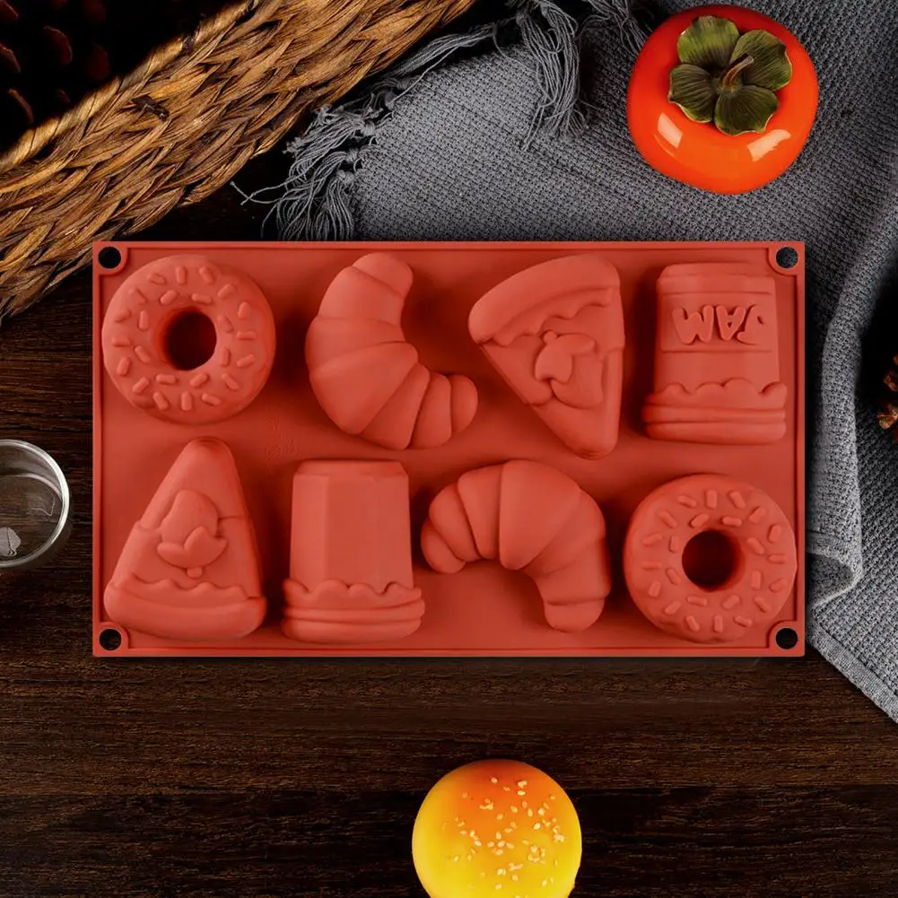 

High Temperature Resistant Mold Non-stick Silicone Doughnut Mold for Home Bakery Kitchen Reusable Food-grade Flexible Baking