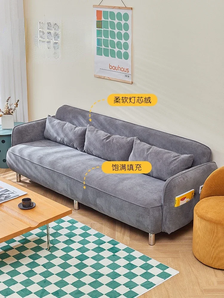 Nordic Fabric Sofa Living Room Simple Modern Net Red Light Luxury Chair Small Apartment Double Corduroy