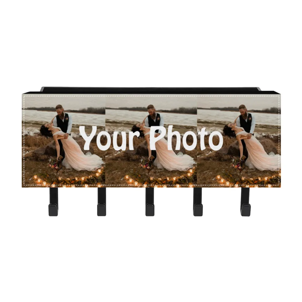 Personalized Key Holder for Wall, Custom Key Hooks with Photo, Key Organizer Rack, Key Hanger for Entryway, Hallway, Kitchen 4