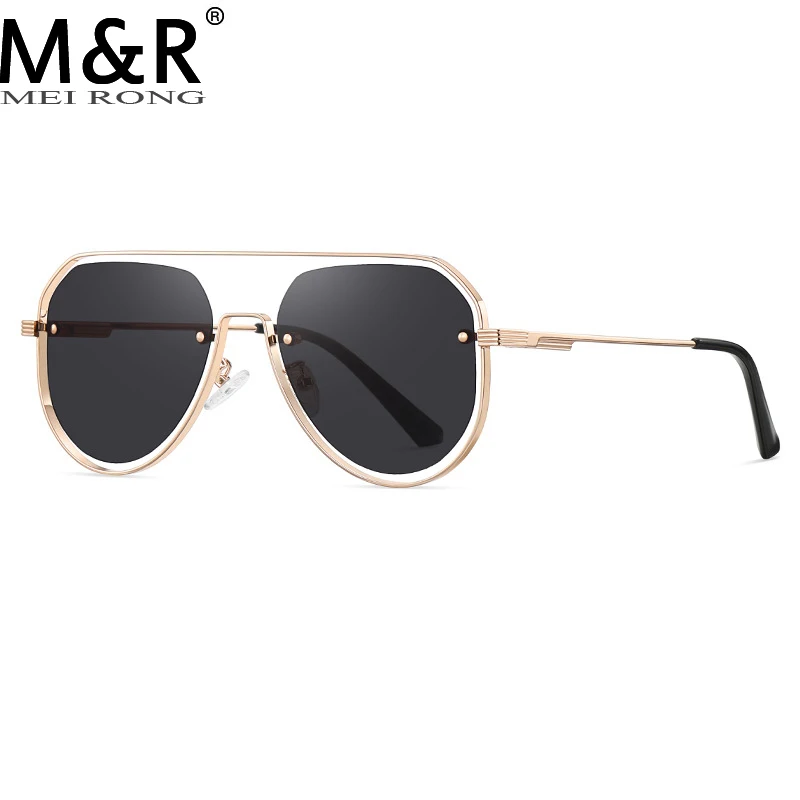 

2023 New Sunscreen Women's Polarized Sunglasses Fashion Hollow Out One Piece sunnies Men's Driving Metal Glasses Gafas De Sol