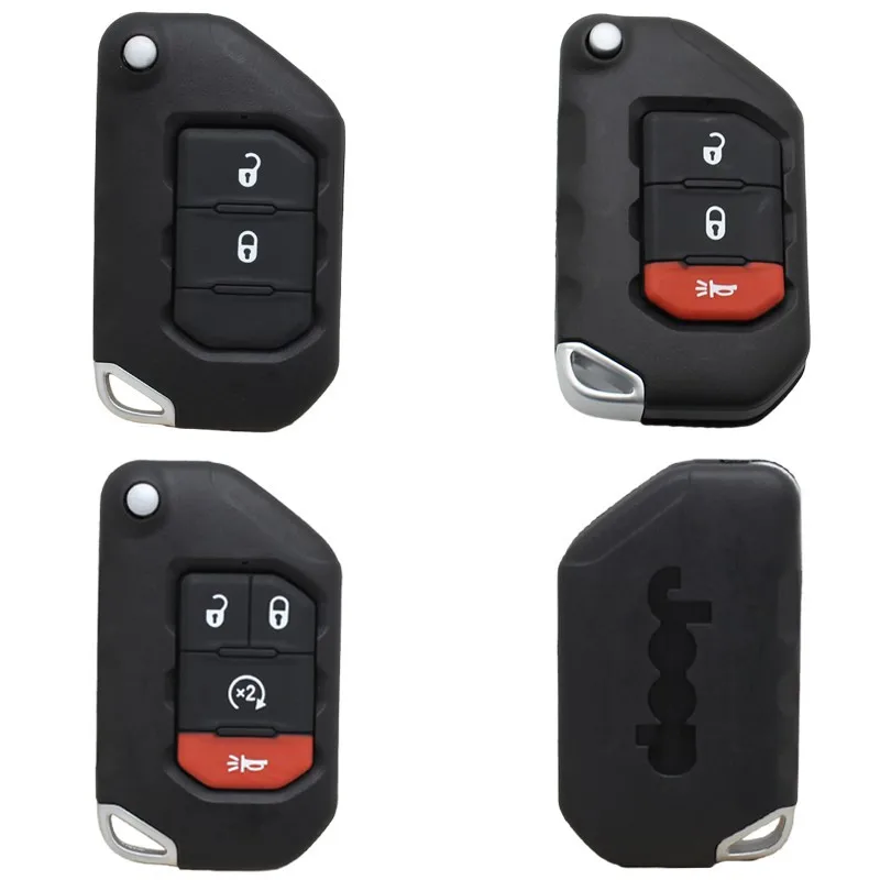 Key Shell 2/3/4 Button Flip Remote shell for Jeep Wrangler Folding Key-FCCID: OHT1130261