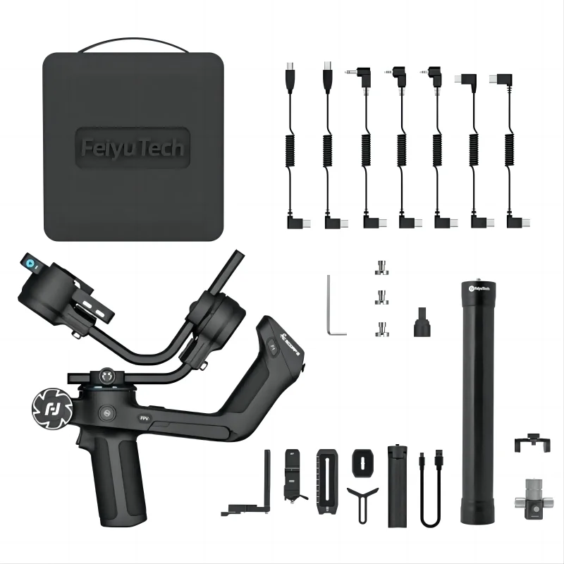 FeiyuTech SCORP 2 키트 [공식] 최신 버전의 스콥, 통합 AI 추적기, 수직 촬영 지원, 터치 스크린 조이스틱 업그레이드, 소니 / 캐논 / 니콘 미러리스 DSLR 카메라에 적합 