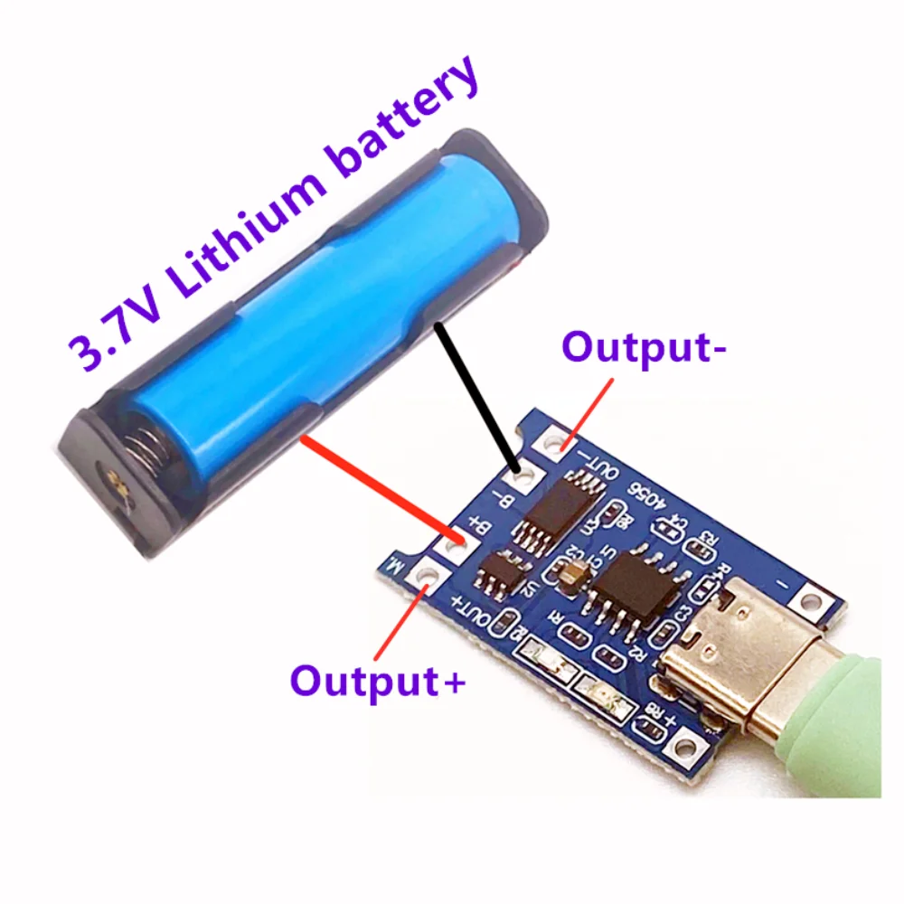 마이크로 USB C타입 보호 보드, 리튬 배터리 충전기, 리튬 이온 Lipo 배터리 충전 보호, 투인원 모듈, 3.7V, 5V, 1A, 2A